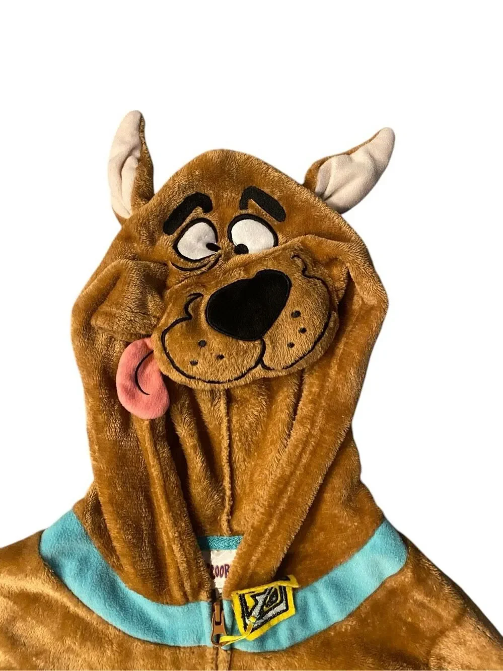 Scooby Doo Costume XS Teen One Piece Plush Hooded Jumpsuit Halloween Cosplay